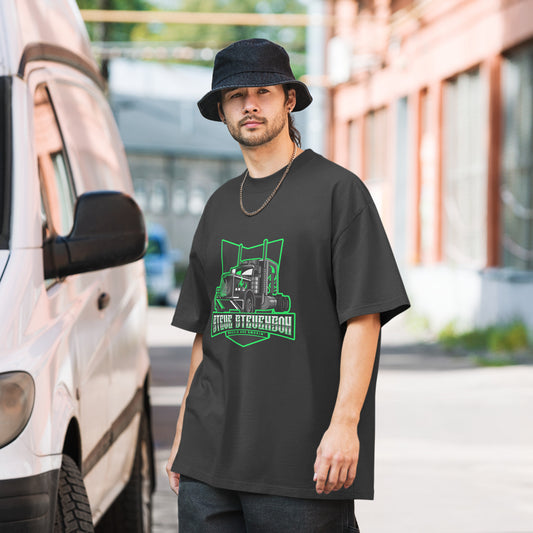 Oversized Faded T-shirt - Semi Truck